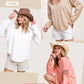 Embroidered Crochet V-neck Long Sleeve Top