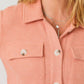 Waffle Button Down Thermal Shacket