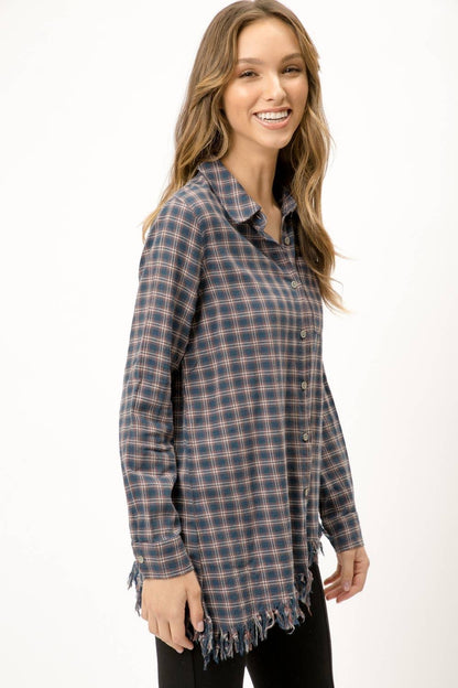 Plaid Flannel Shirt - Southern Sassy Boutique
