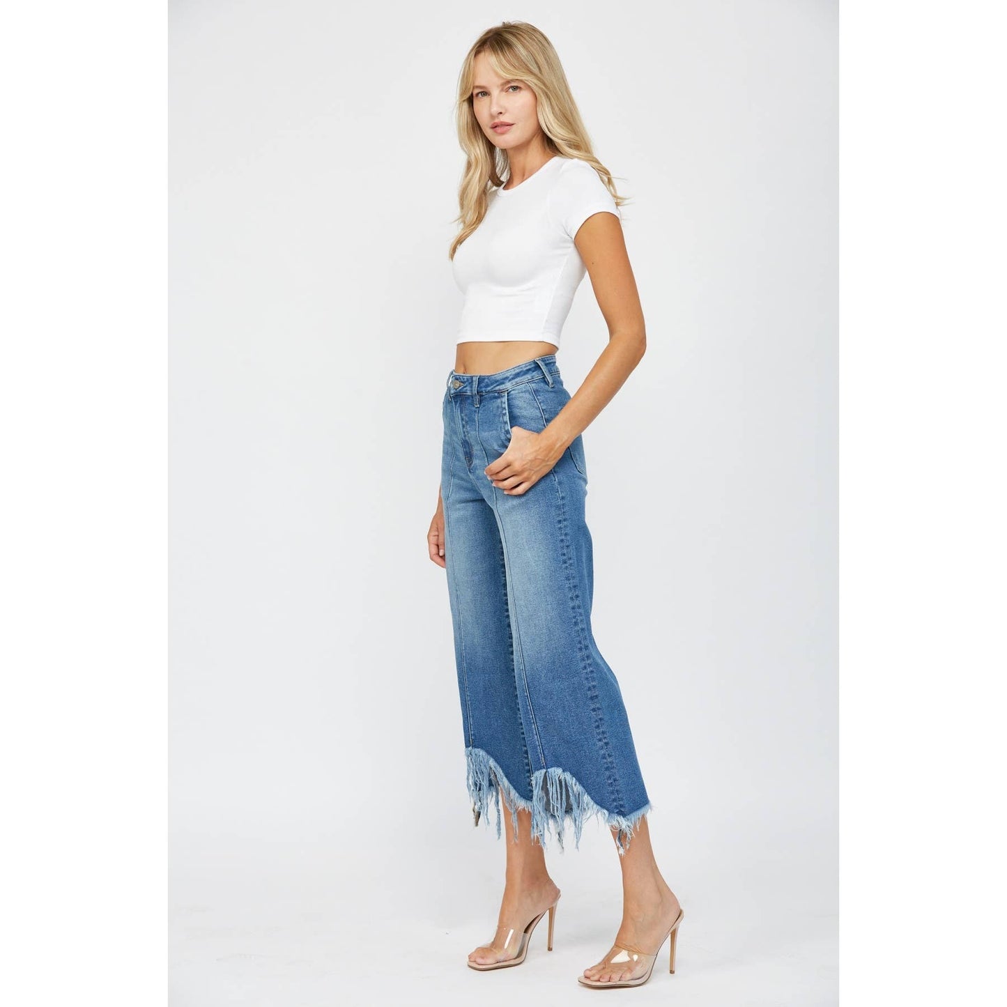 HIGH RISE CROPPED WIDE LEG
