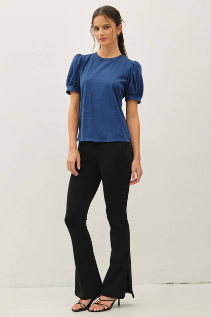 COTTON JERSEY PUFF SLEEVE T-SHIRTS