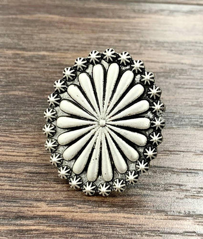 750362, Concho Adjustable Ring - Southern Sassy Boutique