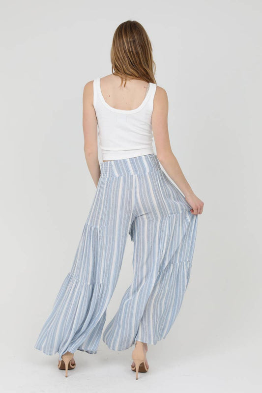 Boho Striped Wide Leg Pants