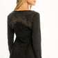 Lace Button Detail Top