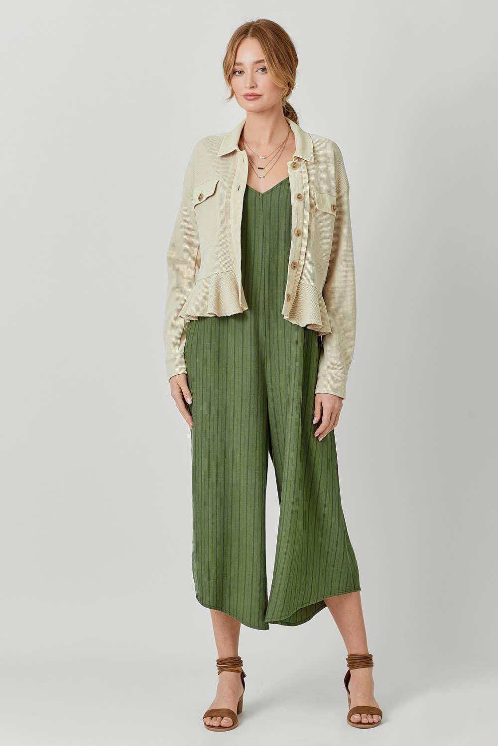 Washed Waffle Knit Jacket - Southern Sassy Boutique