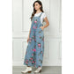 Painted Floral Sleeveless Jumpsuit