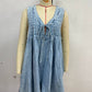 Sleeveless Top & Shorts Denim Jumpsuit