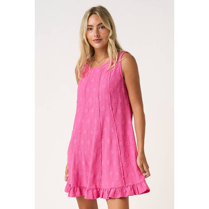 Flower StampTextured Dress