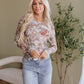 Floral Mesh Long Sleeve Top