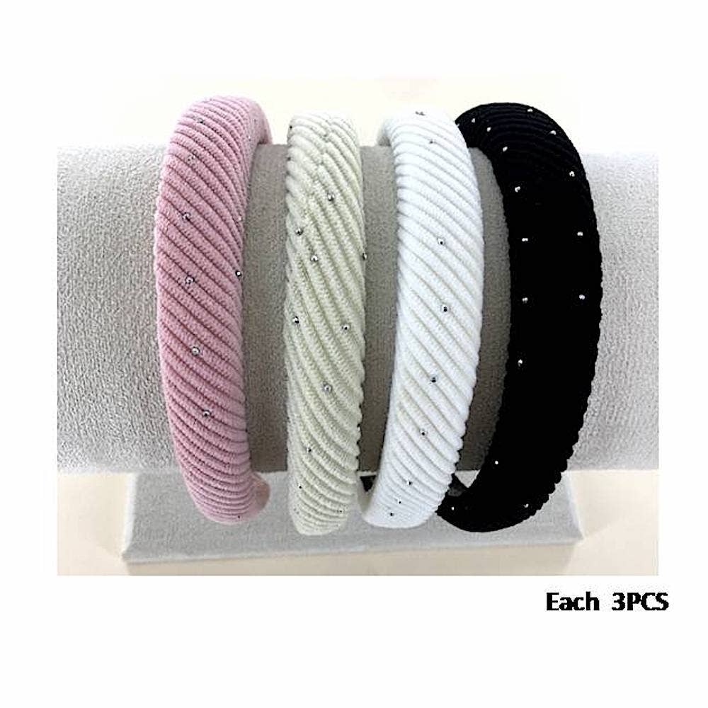 GYH12916 - Ribbed Sparkle Puff Headband