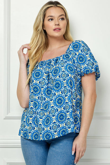 Curvy Bubble Trapeze Blouse