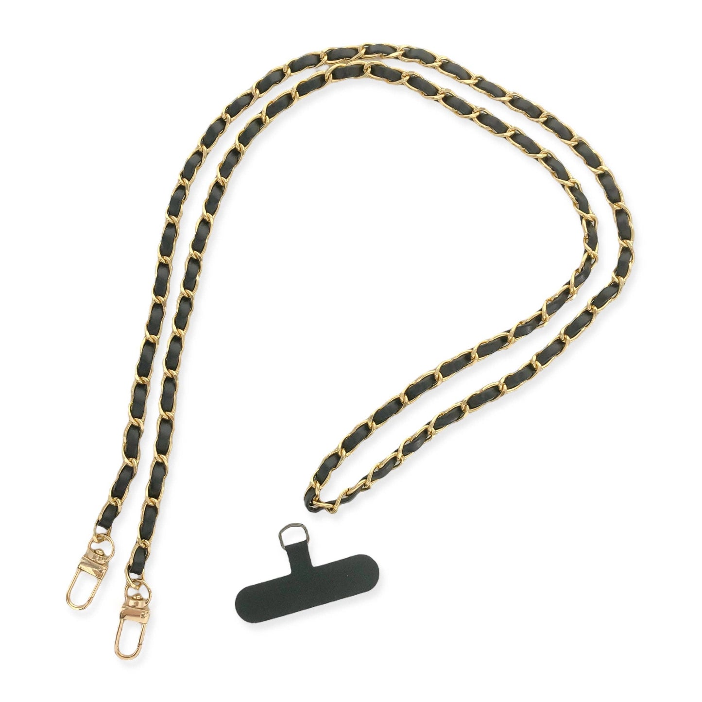 Long Faux Vegan Leather Phone Chain