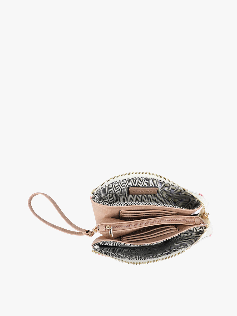 Checkered Crossbody with Wristlet