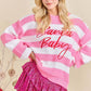 Santa Baby Sweater Featuring Bold Embroidered