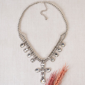 Rhinestone Cross Necklace