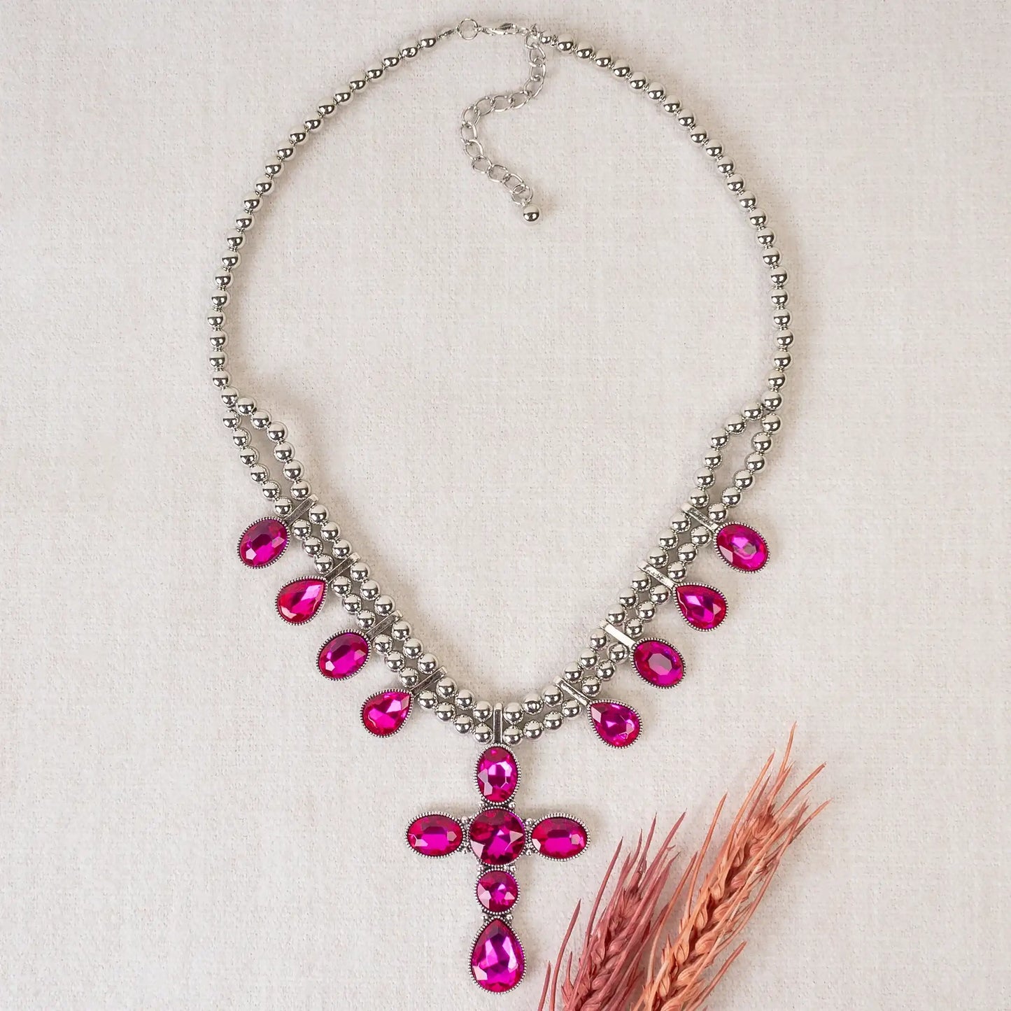 Rhinestone Cross Necklace
