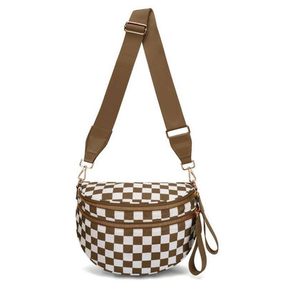 CROSSBODY ZIPPER REMOVAL STRAP SLING BUM BAG | 40P593