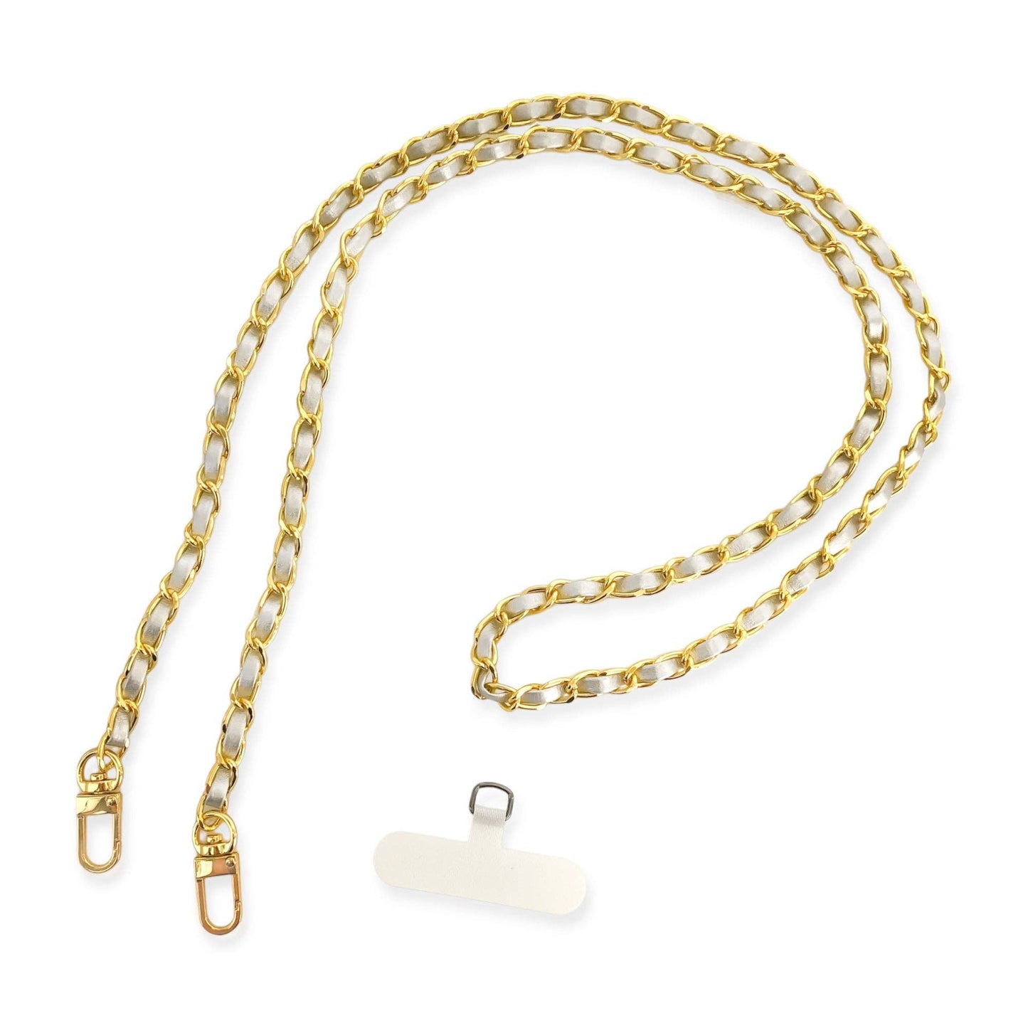 Long Faux Vegan Leather Phone Chain