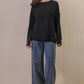 Mineral Washed Casual Knit Top