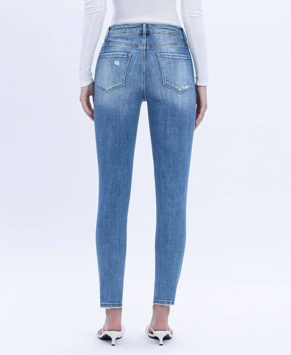 HIGH RISE DISTRESSED CROP SKINNY JEAN - Southern Sassy Boutique