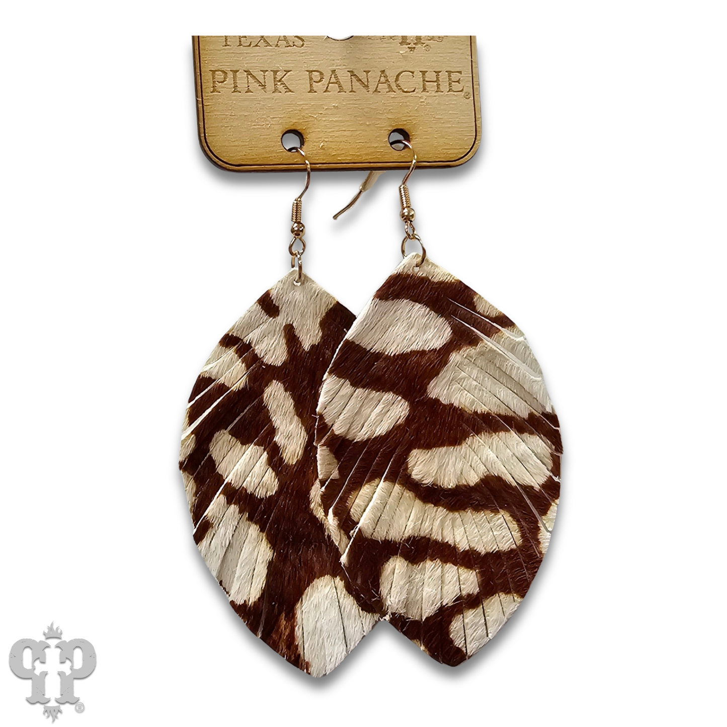 Fringe edge feather earring