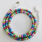 Metallic gloss Beaded Charging Cable 2 in 1 Phone Charger
