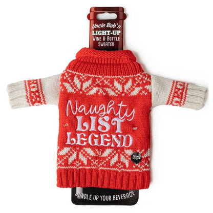 Uncle Bob’s Light-Up Wine & Bottle Sweater - Southern Sassy Boutique