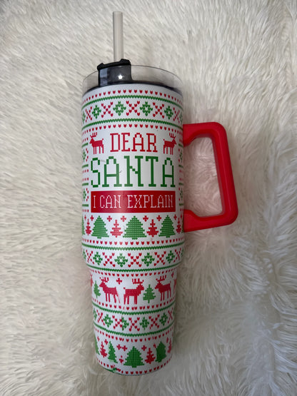 Insulated Stainless Steel 40oz Cup Christmas - Southern Sassy Boutique