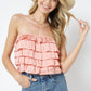 STRAPLESS RUFFLE TUBE TOP