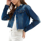 Ladies Distressed Denim Jacket
