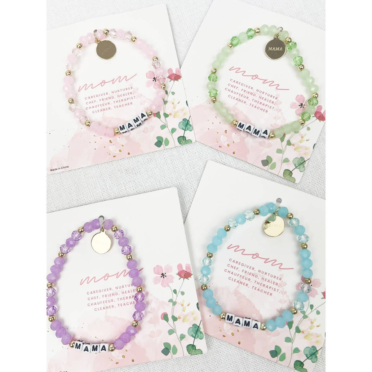 Soft Tone Beads MAMA Inpirational Bracelet