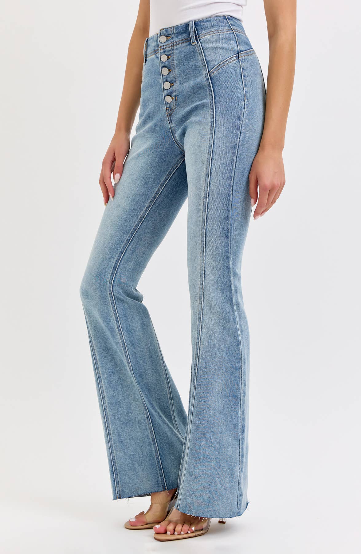 High Rise Seam Details Flare
