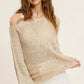 Lightweight Dolman Sleeve Boat Neck Sweater Top
