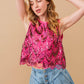 Embellished Sequin Scallop Crop Top