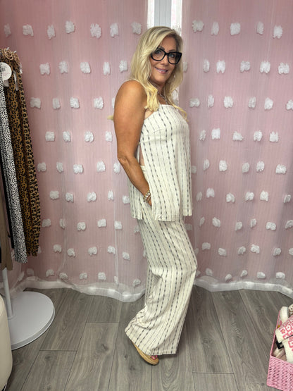 Striped Top and Pant Set