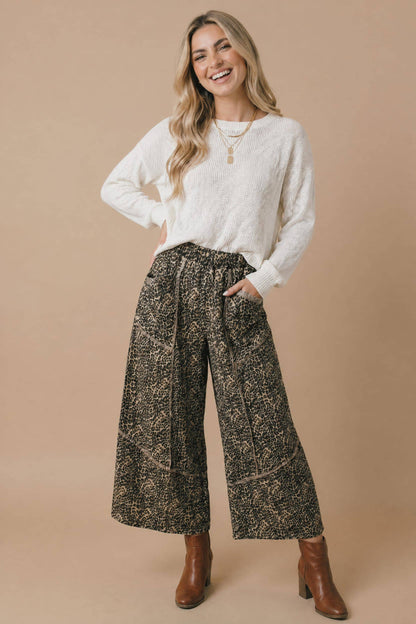 Leopard Print French Terry Pants