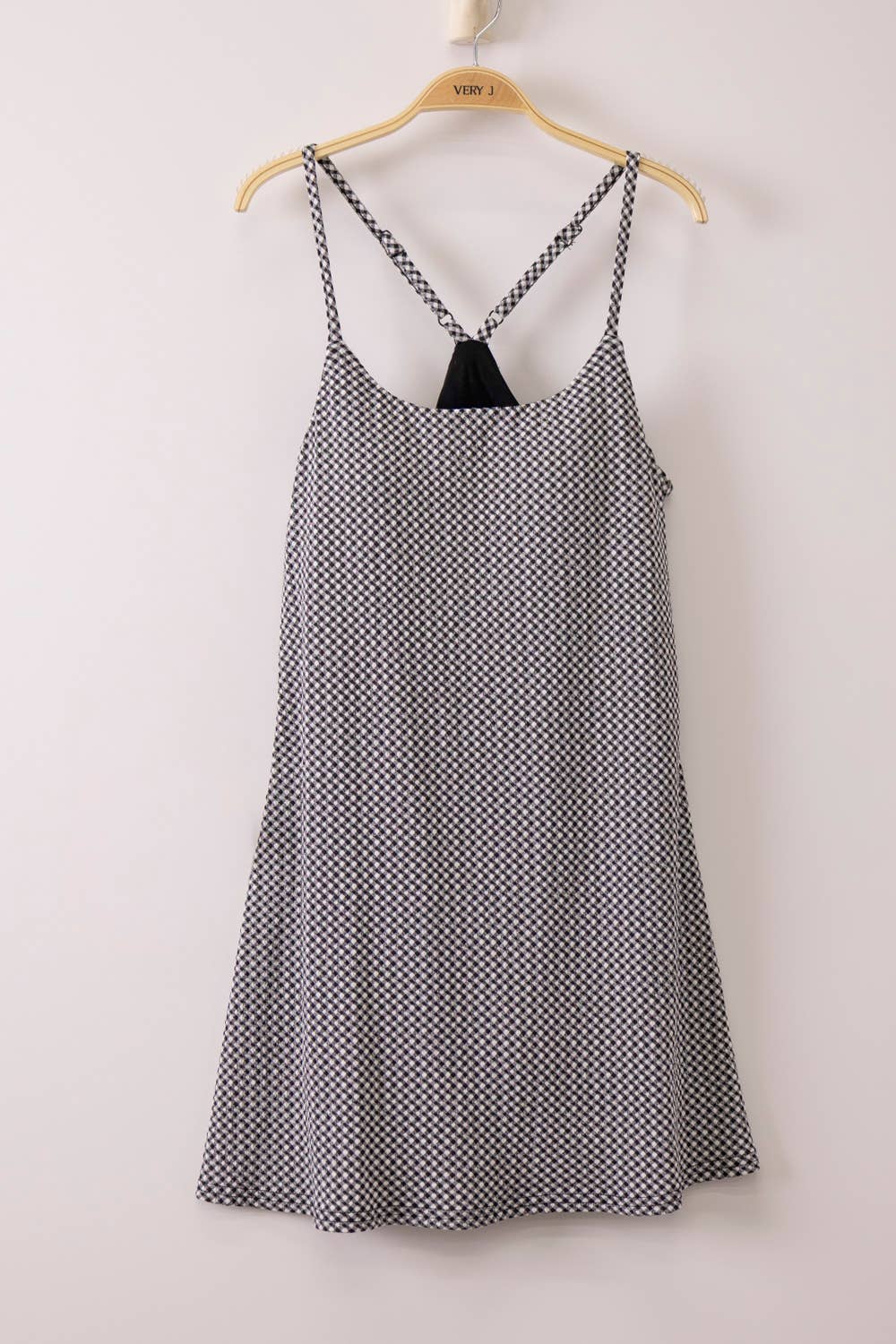 ND32119 - Textured Checkered Knit Activewear Tennis Dress