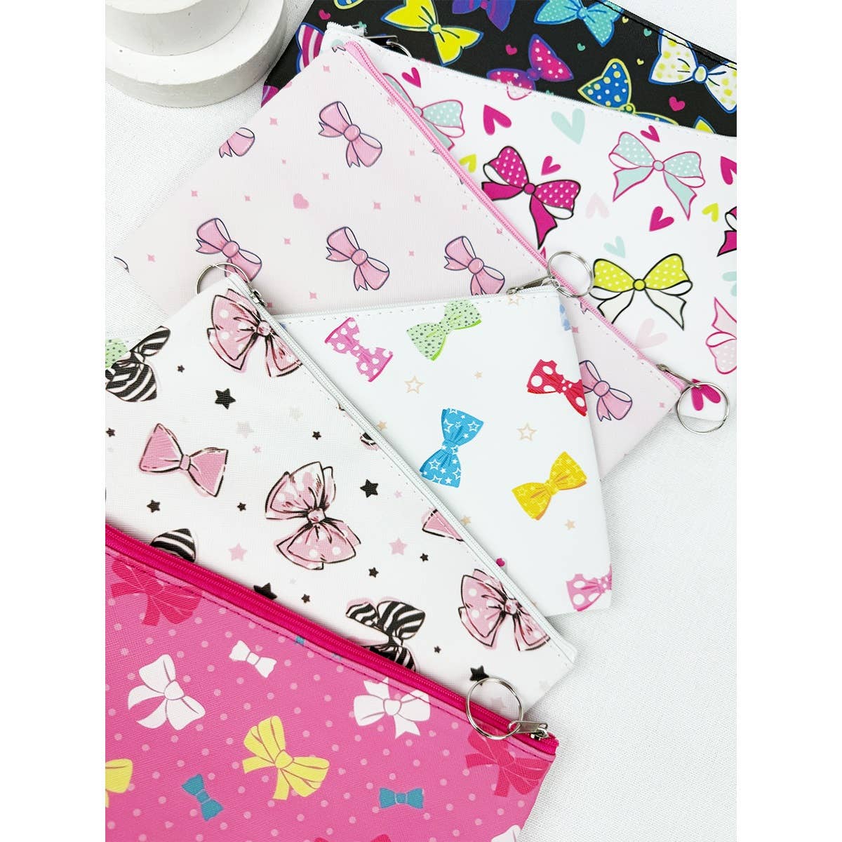 Adorable Bow Theme Coin Purse with Key Ring