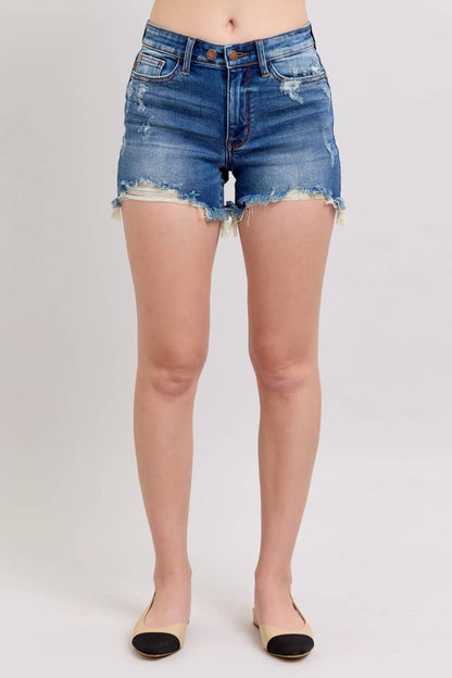Two Button Dad Shorts w/ Destroy