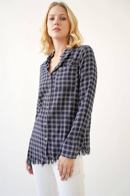 Plaid Flannel Shirt - Southern Sassy Boutique