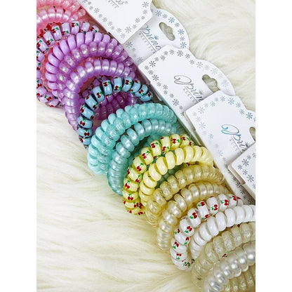 Assorted Mix Design Spiral Hair Ties - Southern Sassy Boutique