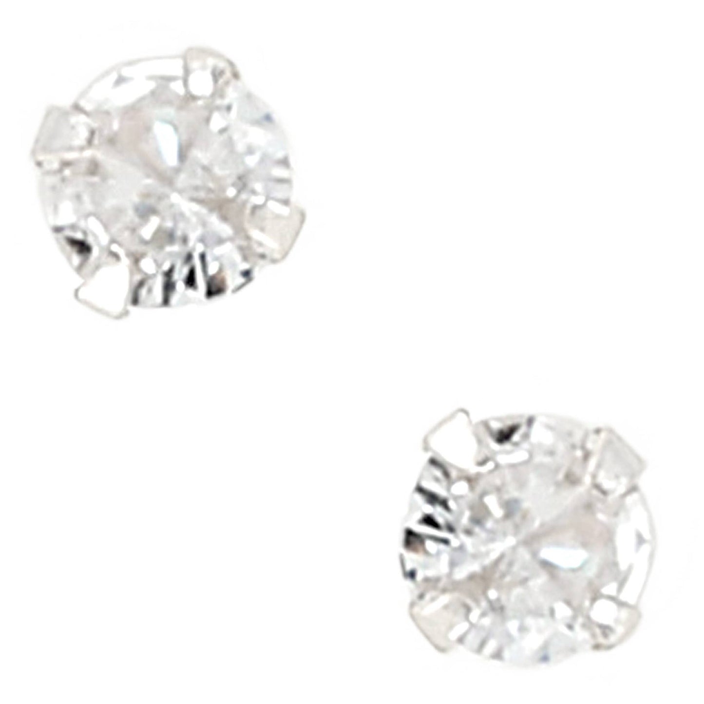 Wonderful Grandma - 2.75" Dish 5mm Sterling CZ Earrings