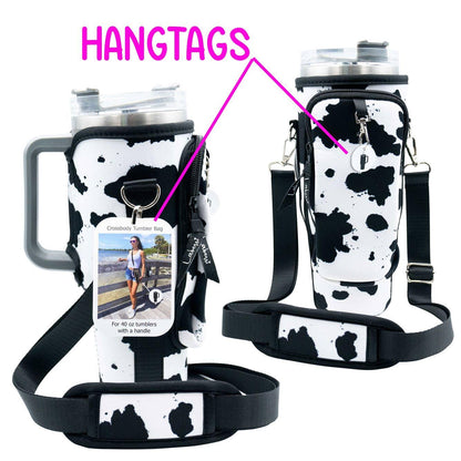 40 oz Tumbler "Handle" Bag - Flamingos - Southern Sassy Boutique