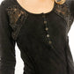 Lace Button Detail Top