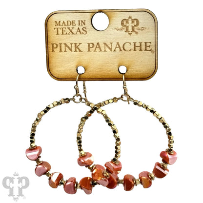 Stone circle earring - Southern Sassy Boutique