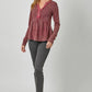 Washed Thermal Peplum Top
