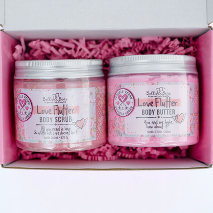 Love Flutter Gift Set | Body Scrub | Body Butter | Women