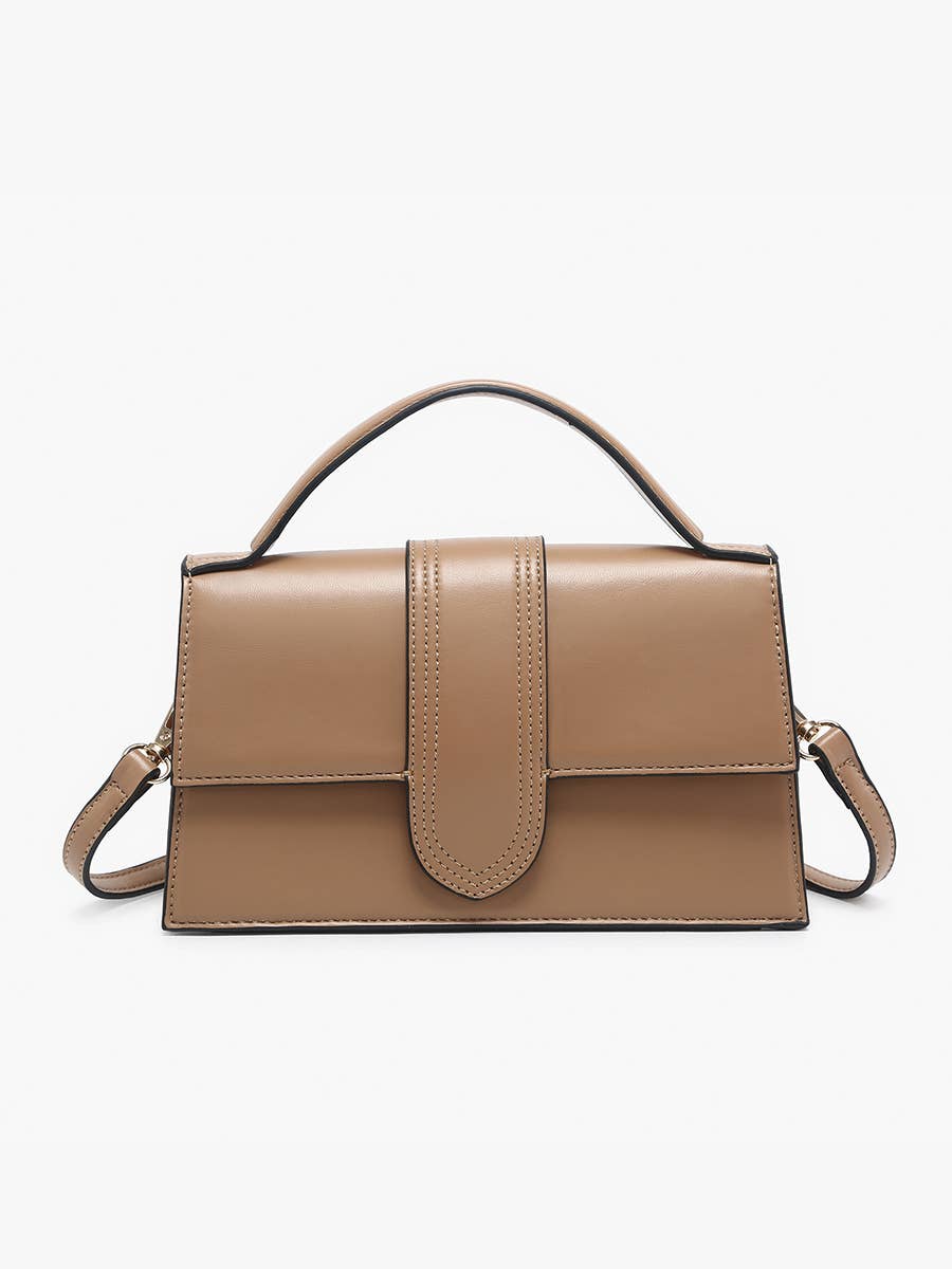 Capri Metallic Satchel w/ Crossbody Strap