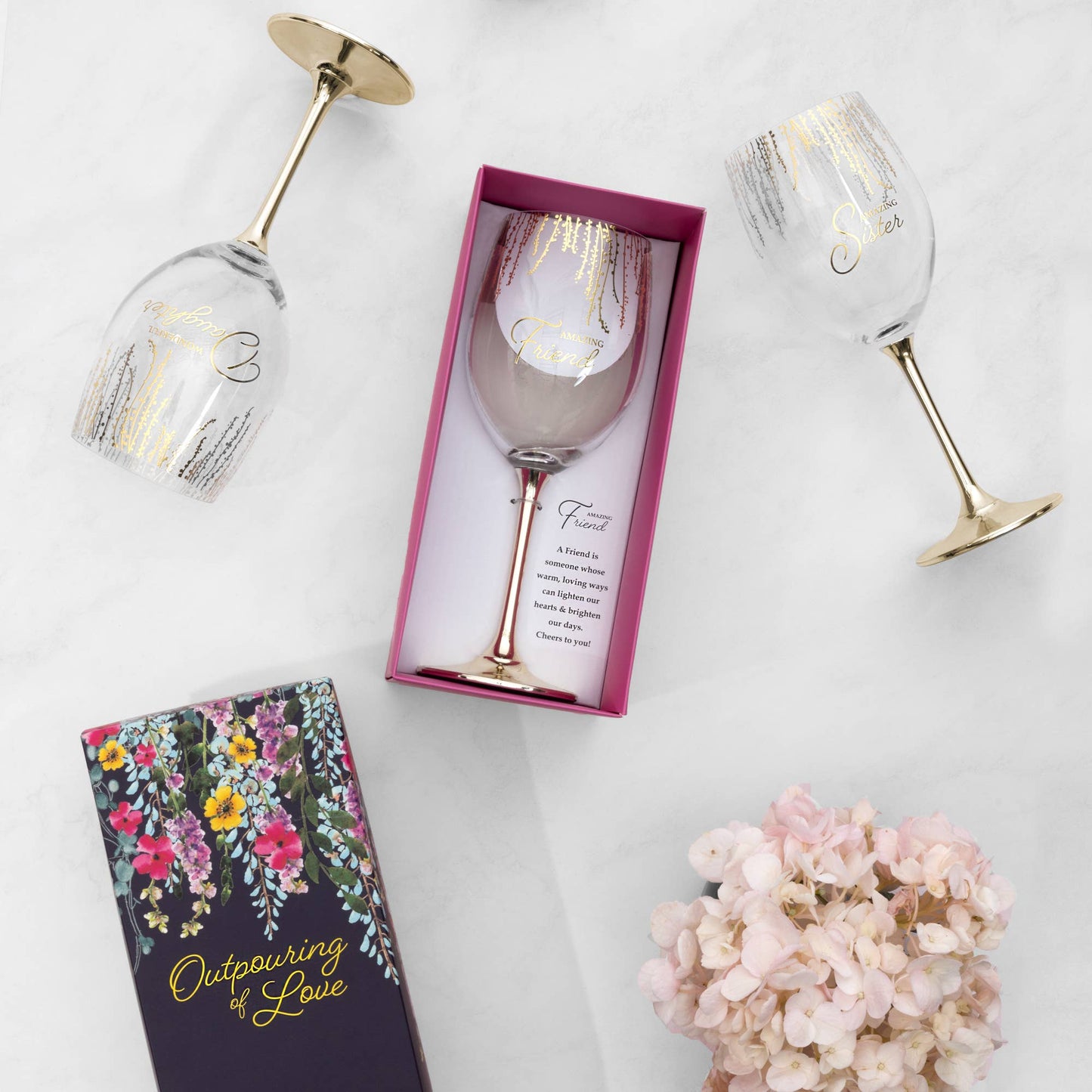 Sister - Gift Boxed 19 oz Crystal Wine Glass