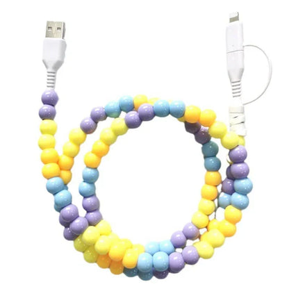Colorful Beaded 2-in-1 Fast Charging Cable - Southern Sassy Boutique